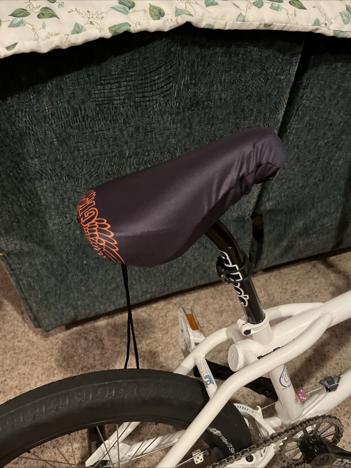 BMX Bicycle Seat Cover Vintage GT wings Bike Saddle Cover Old School Wings orang