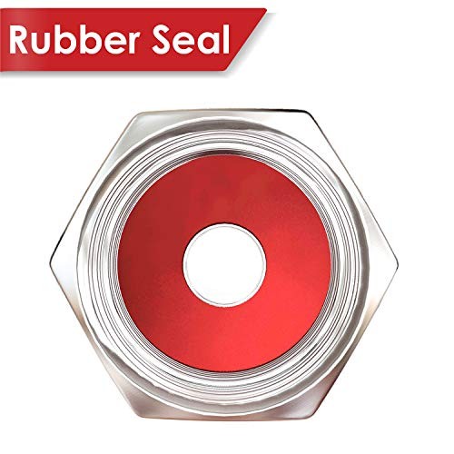 Brass (8 Pack) Tire Valve Caps Silver, Premium Metal Rubber Seal Tire Valve