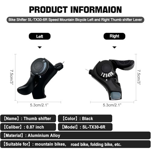 Bike Gear Shifter, SL-TX30-6R Speed Shift Lever and Set, One Pair SL-TX30-3×6