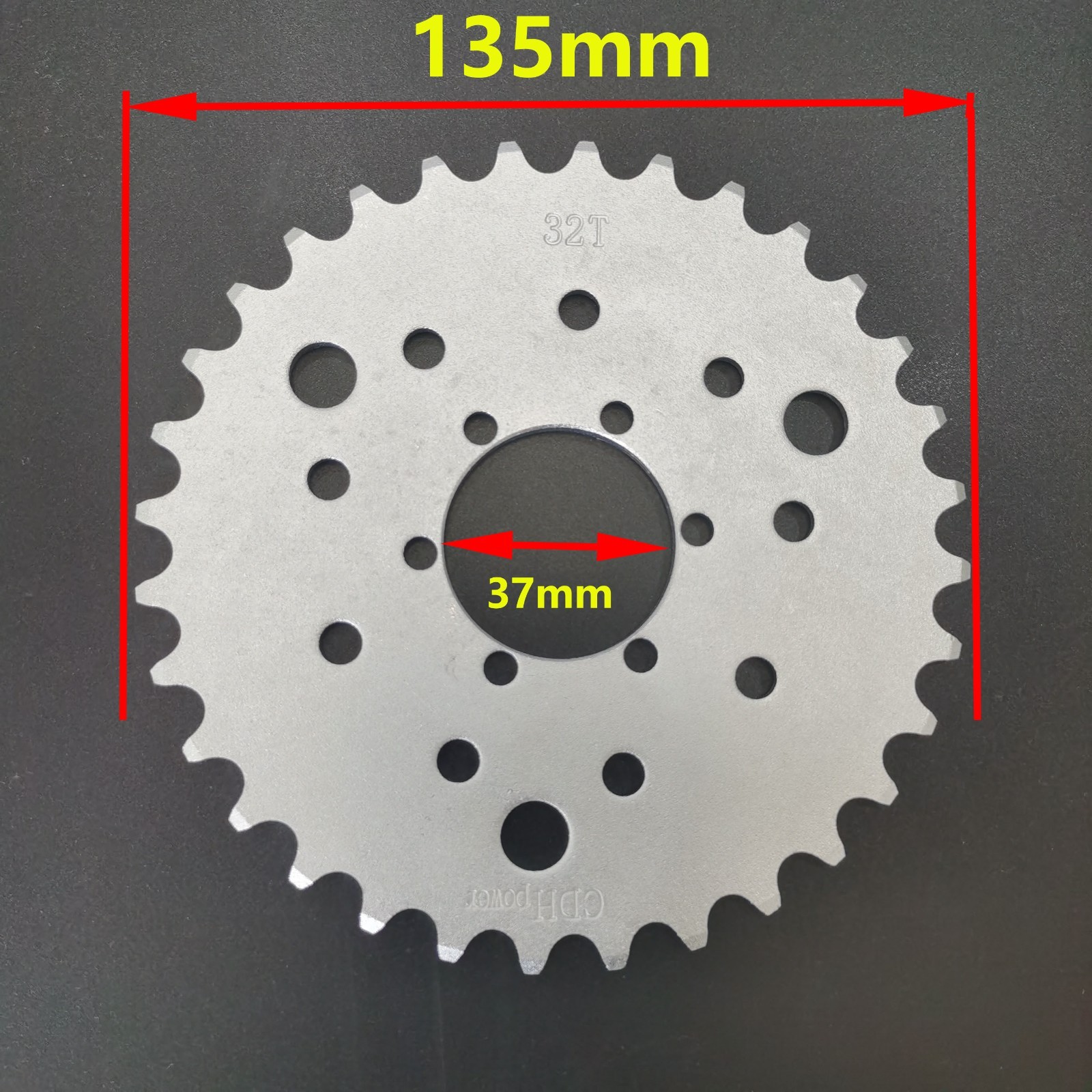 CDHPOWER Rear Hub Adapter 1″ and 32T Sprocket 3+6+9 Hole – Gas Motorized Bicycle