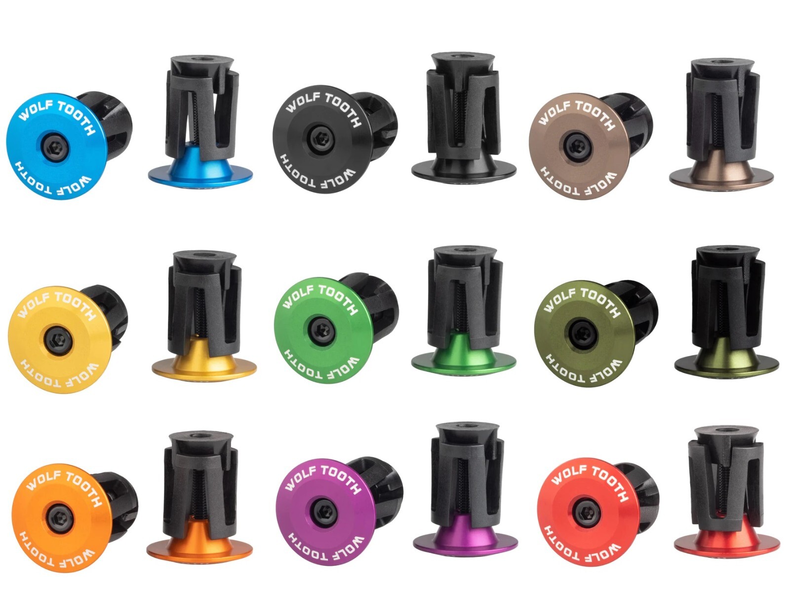 Wolf Tooth Alloy Bar End Plugs – All Colors