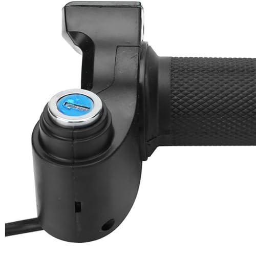 1 Pair E-Bike Throttle Grip, Universal Twist Handlebar with Digital Blue