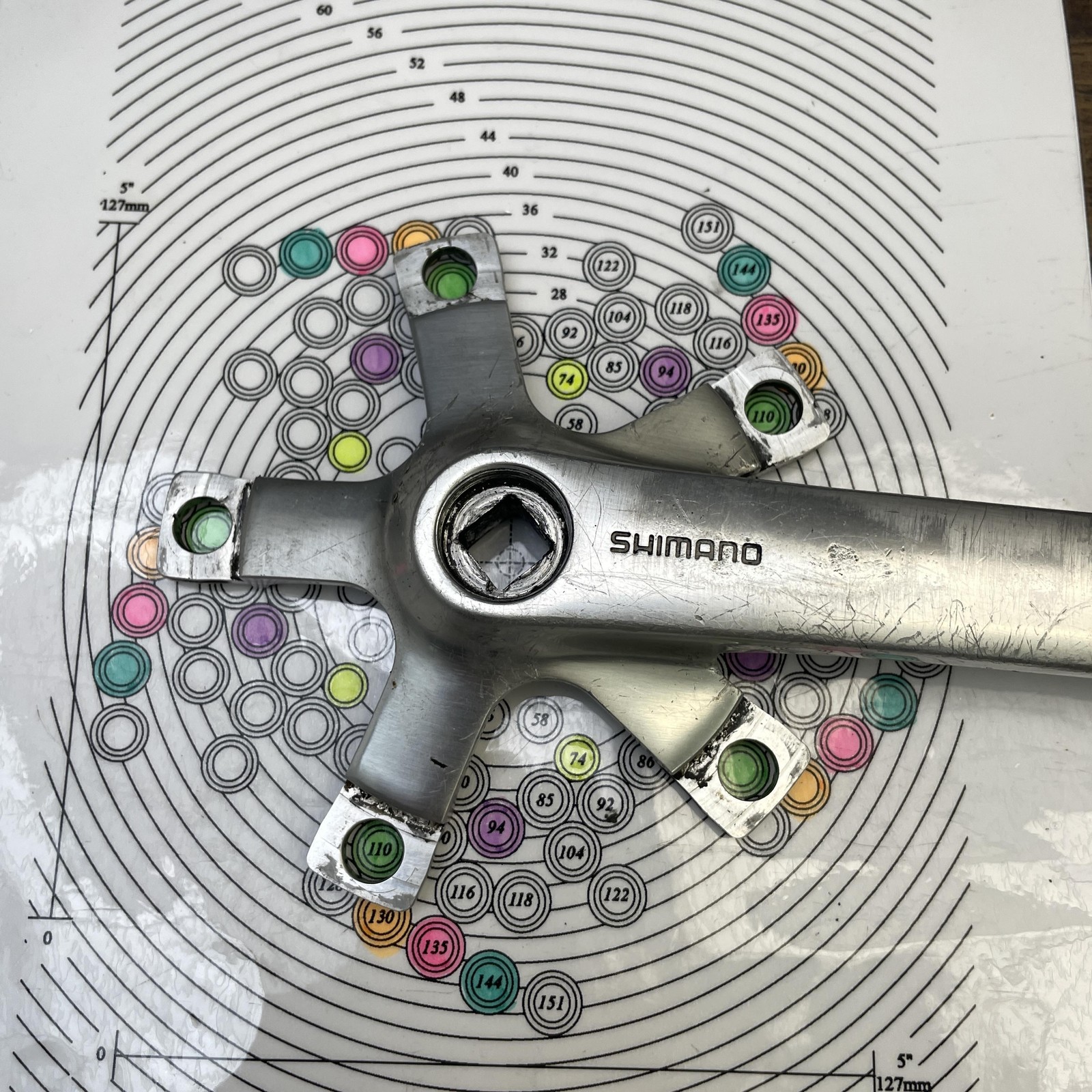 Vintage Shimano Deore XT FC-M730 Crank Arm RIGHT 175mm 110 BCD Square MTB 80s