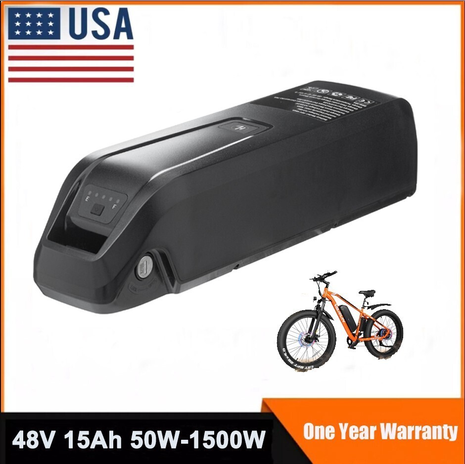 Ebike Battery 48V 15Ah Lithium Battery Pack for 250W-1500W Electric Bike Motor