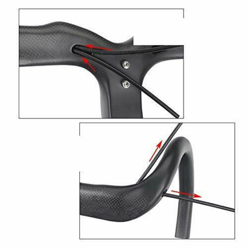 1-1/8″ Carbon Bicycle Integrated Handlebar Racing Drop Handle Bars 400/420/440mm