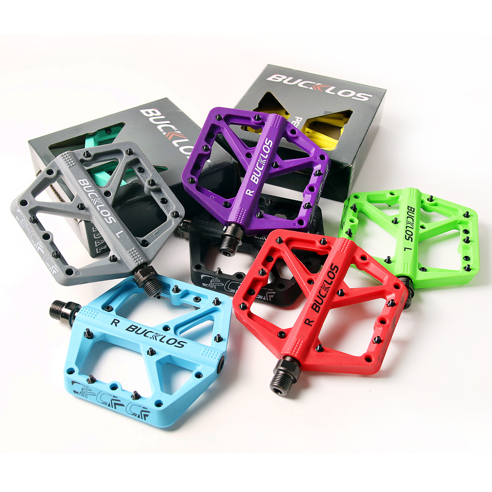 9/16″ Flat/Platform Pedals Bearing Widen MTB DH BMX Bike For Shimano/Rockbros US