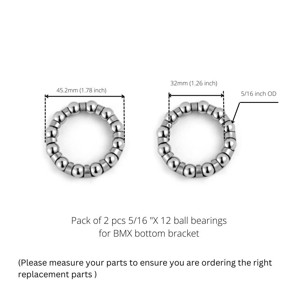 Pack of 2 Ball Bearing Retainer Cages for BMX Bottom Bracket Crankset Service…