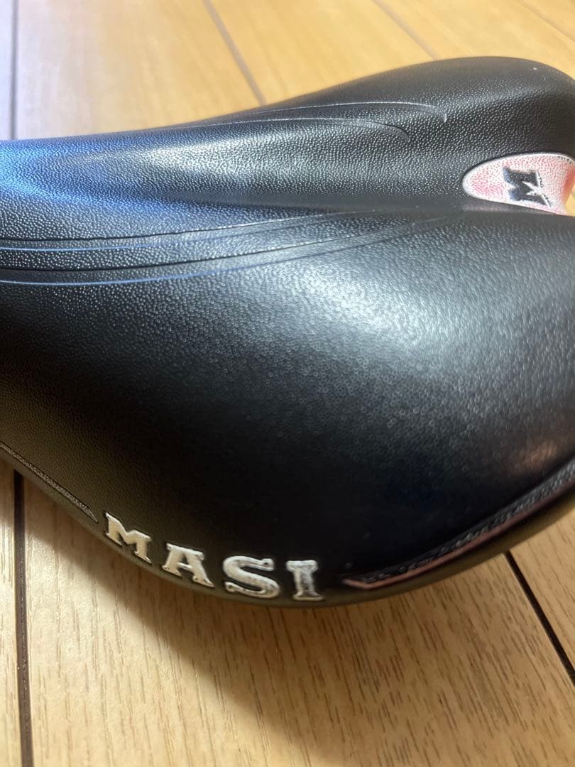 MASI Road Bike Saddle Black Red Ergonomic Used Plastic Metal