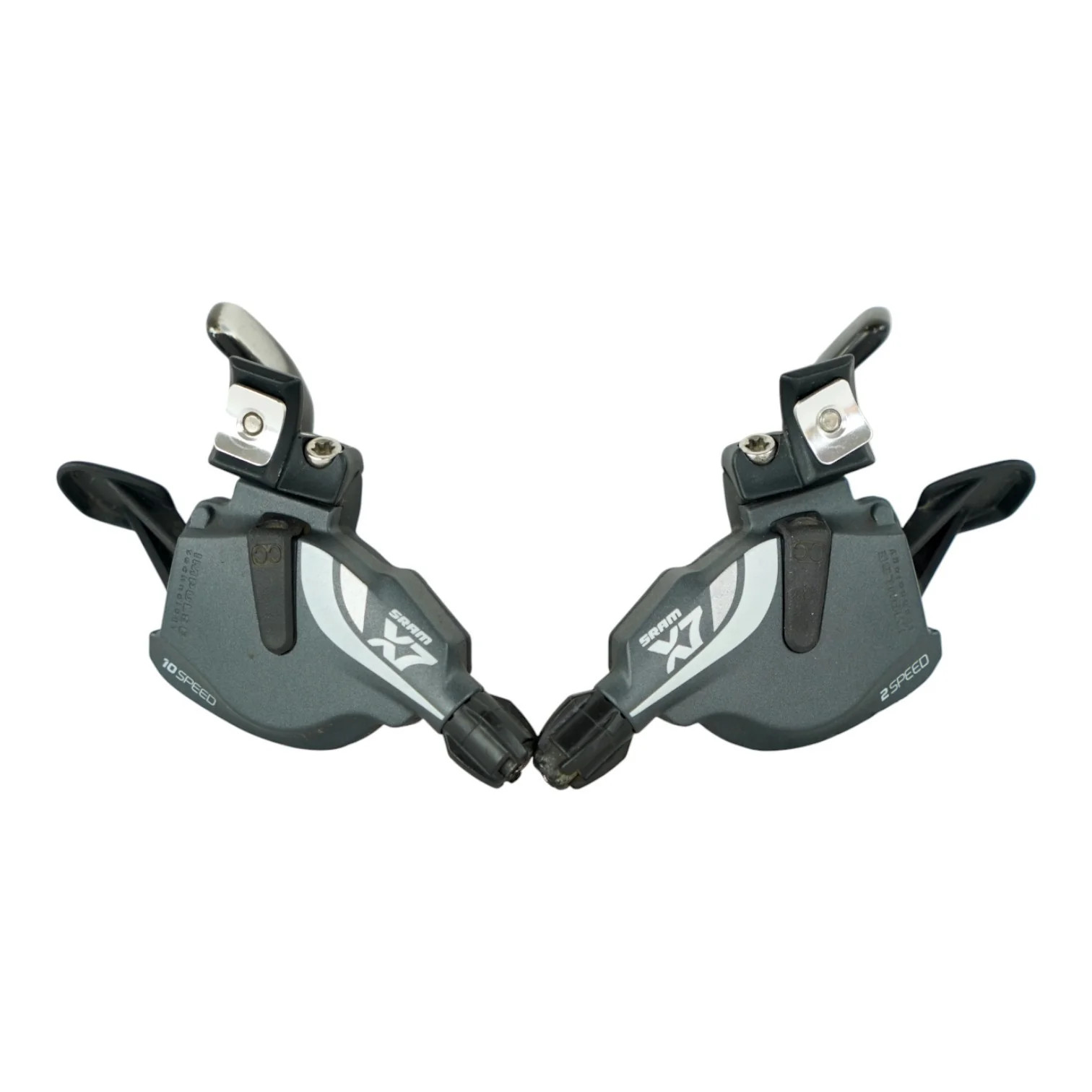 SRAM X7 Shifter Levers Gray Black 2×10 Speed Front & Rear Mountain Bike Part