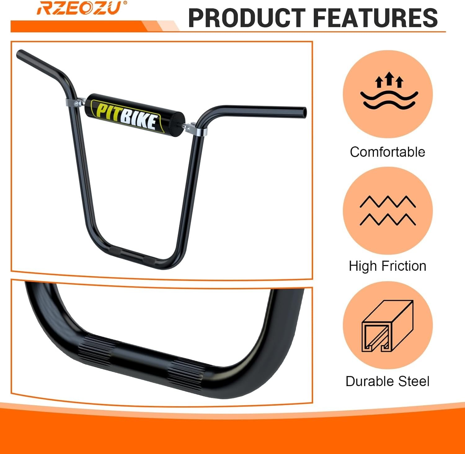 22Mm 7/8 Mini Bike Handlebars 14″ Ape Hangers Handlebar Kit Replacement for Cole