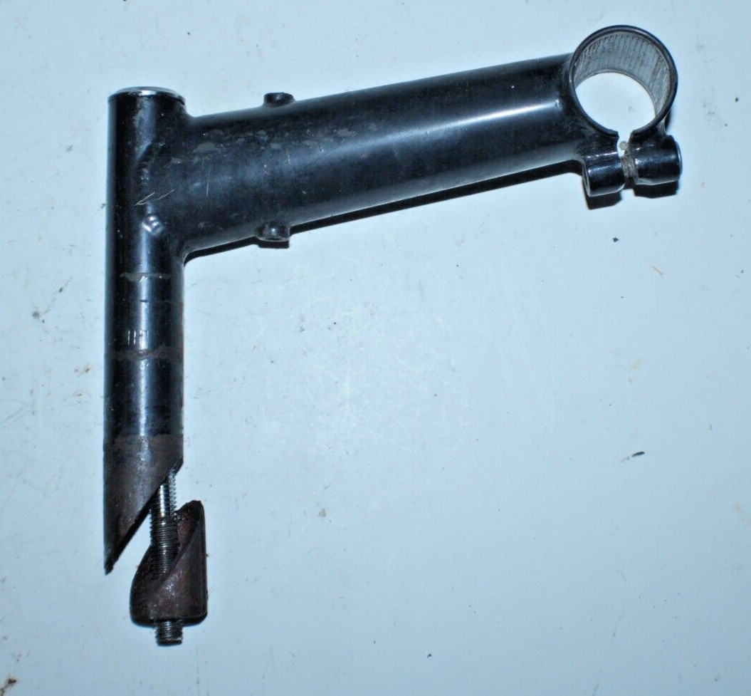 Vintage Black 22.2/25.4mm MTB Quill Stem 135mm 15º Rise Road Steel USA Shipper