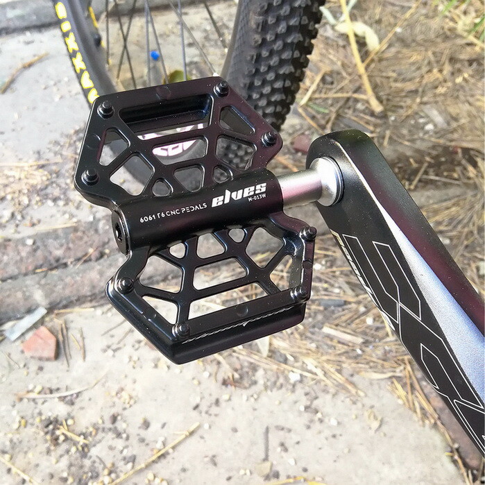 Magnesium Road MTB Mountain Bike XC Bicycle Pedal Flat Cycling Pedals Black