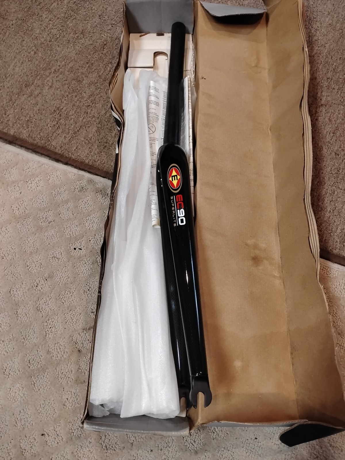 Easton EC90 SL Superlite Carbon Fiber Fork, NOS 300mm Steerer. New! 358g
