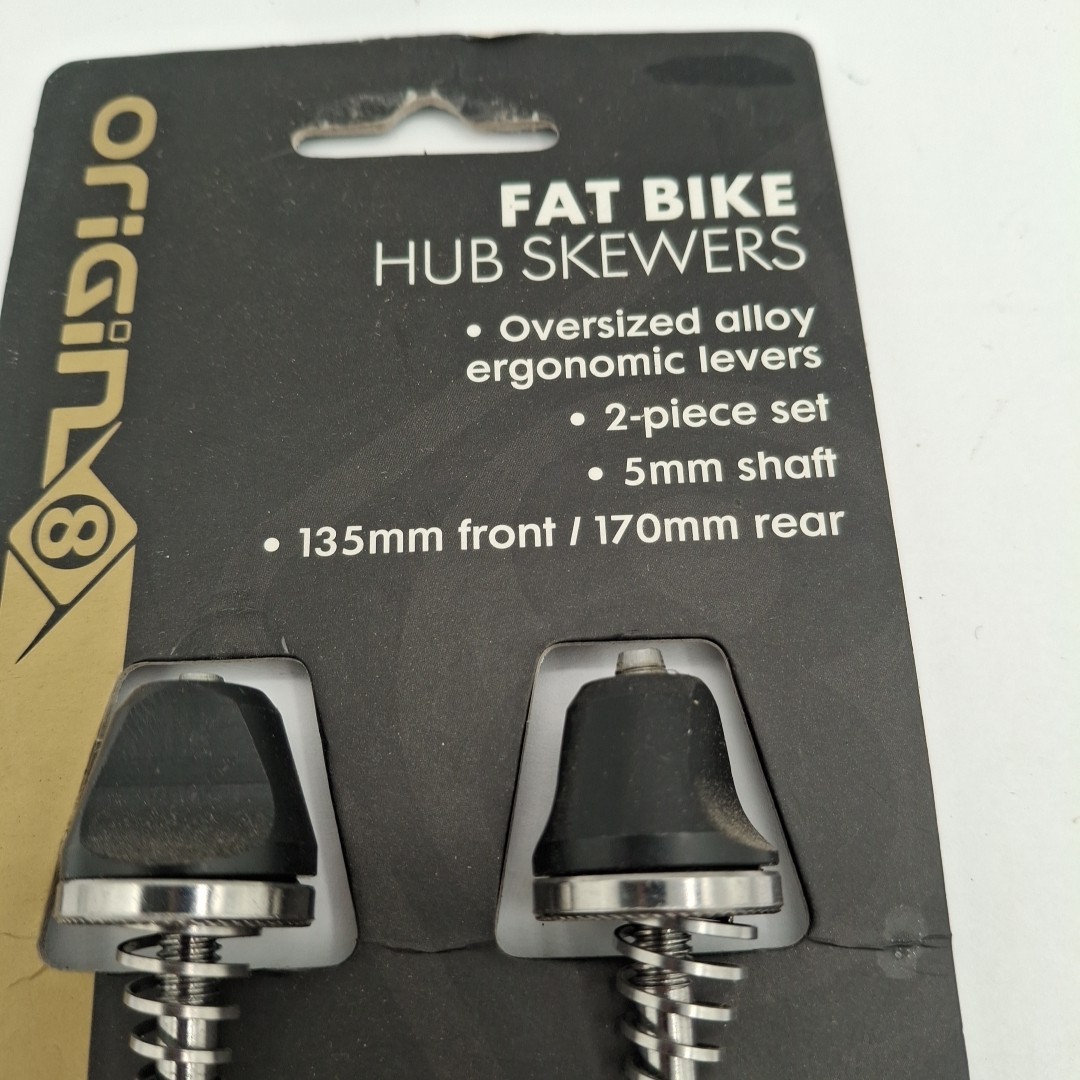 Origin8 TorqLite Fat Bike Hub Skewers Set – Alloy Levers, 135/170mm, Steel