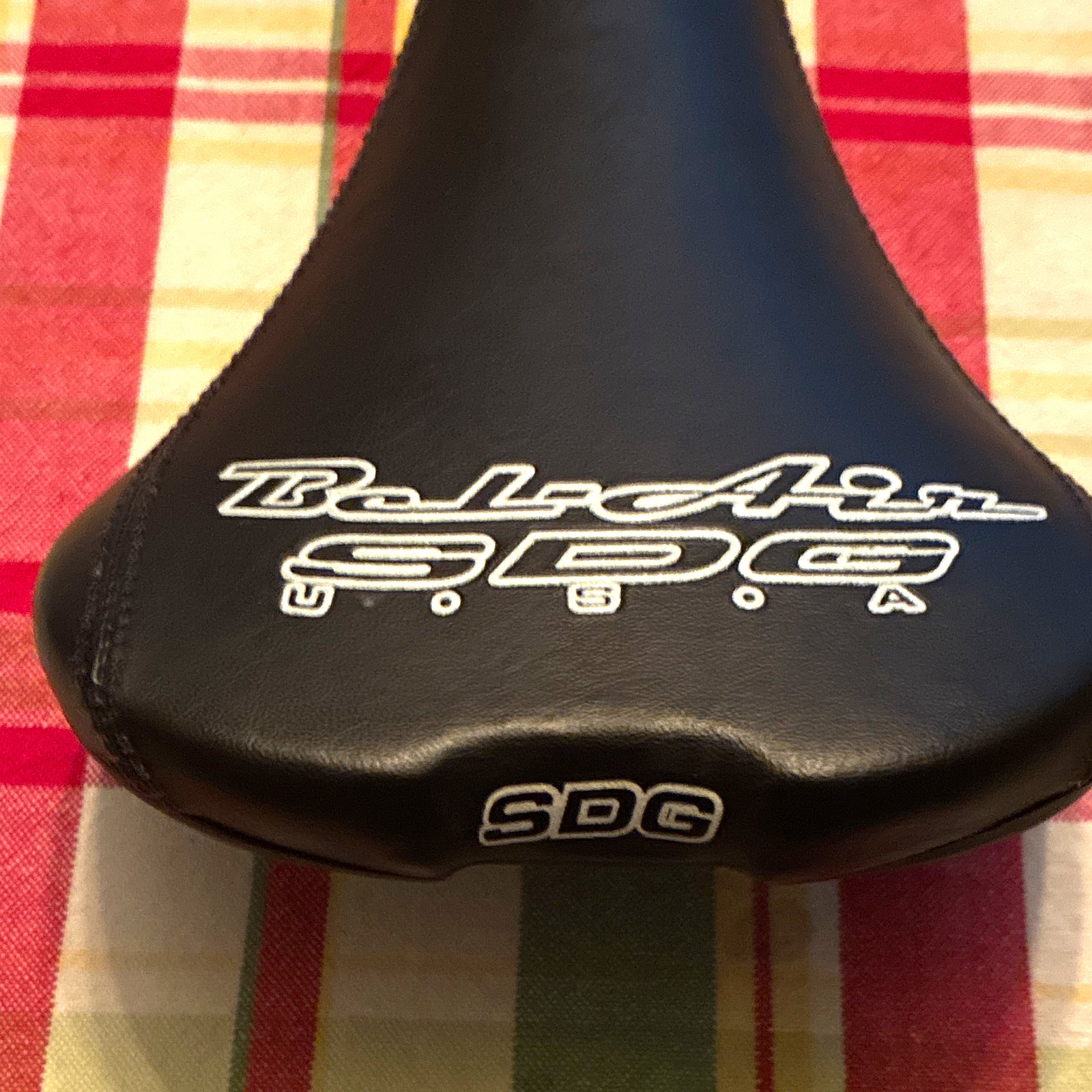 SDG Bel-Air BMX Saddle/Seat Black Synthetic/Plastic I-Beam Rail I.BEAM