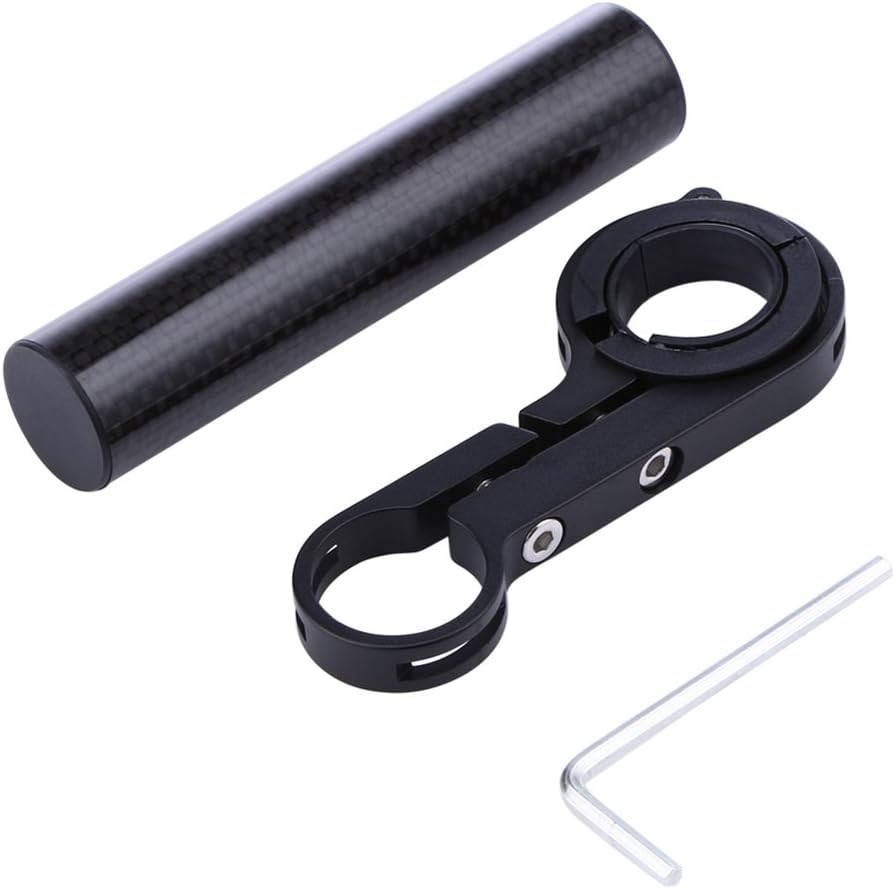 Durable Carbon Fiber Bike Handlebar Extender with Aluminum Clamp – 10cm Length