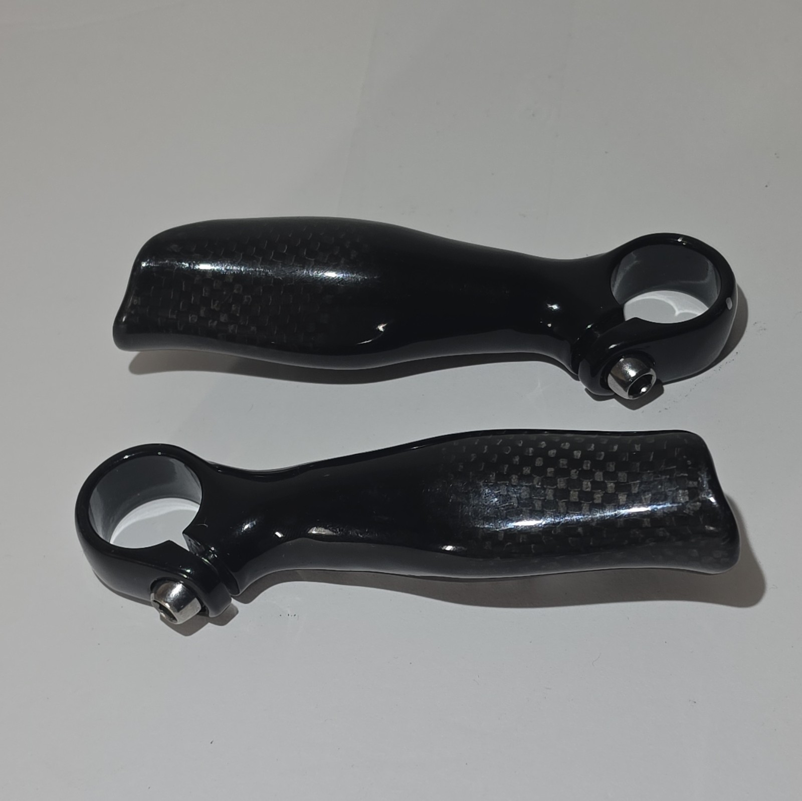 TE»MANI Bicycle Bar Ends Pair, Carbon Fiber, Black, Universal Fit
