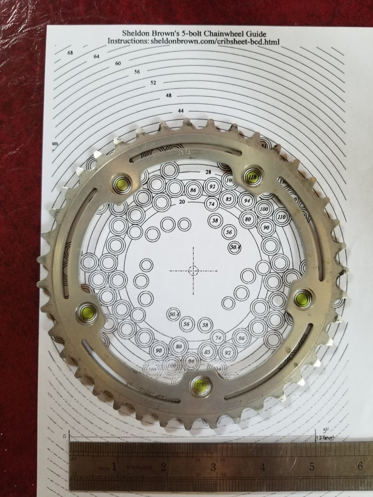 vintage 6 Sakae 118 BCD Chainrings