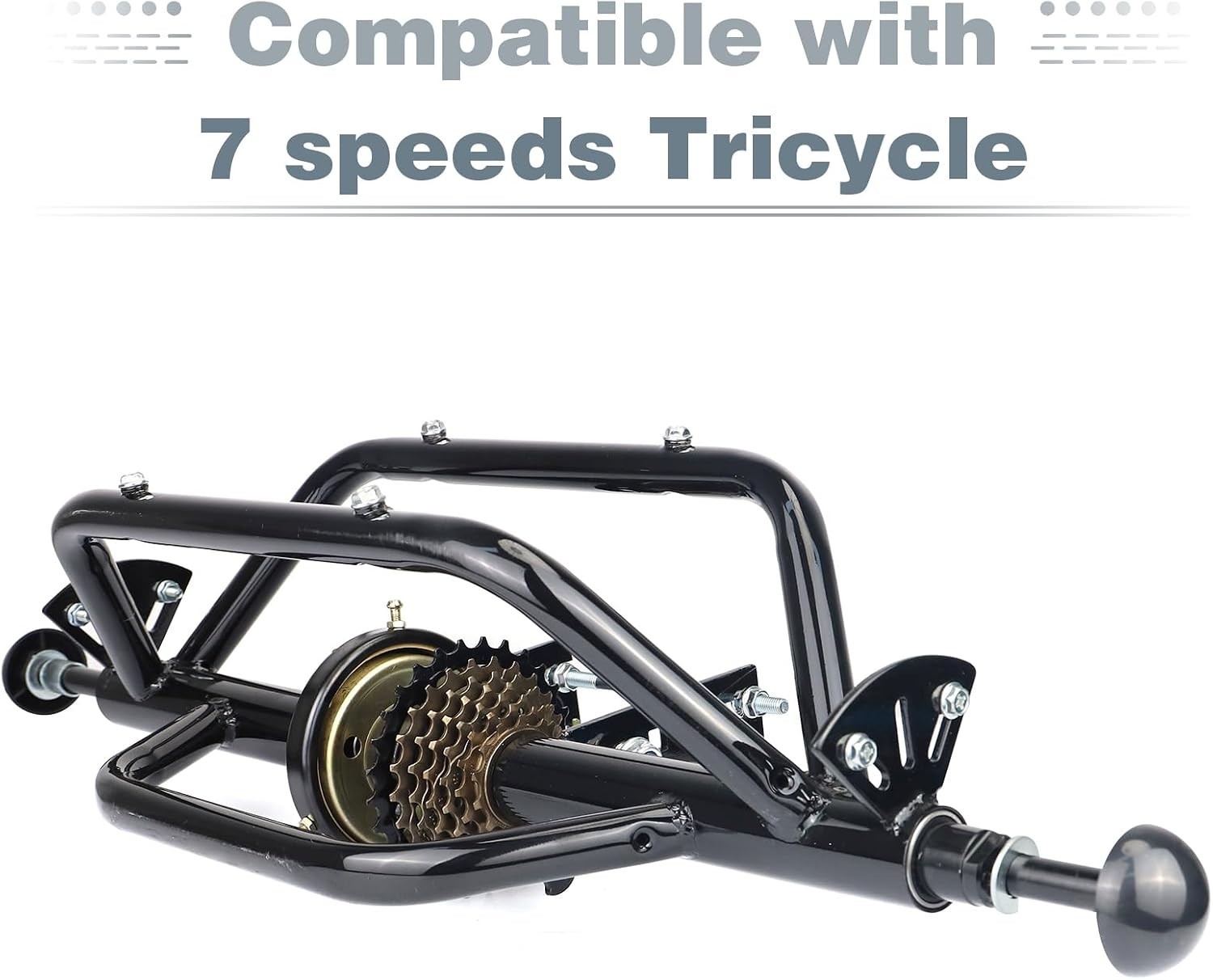 WEEROCK Tricycle Rear Axle Tricycle Conversion Kit 7 Speeds, 5/8Inch Axle(