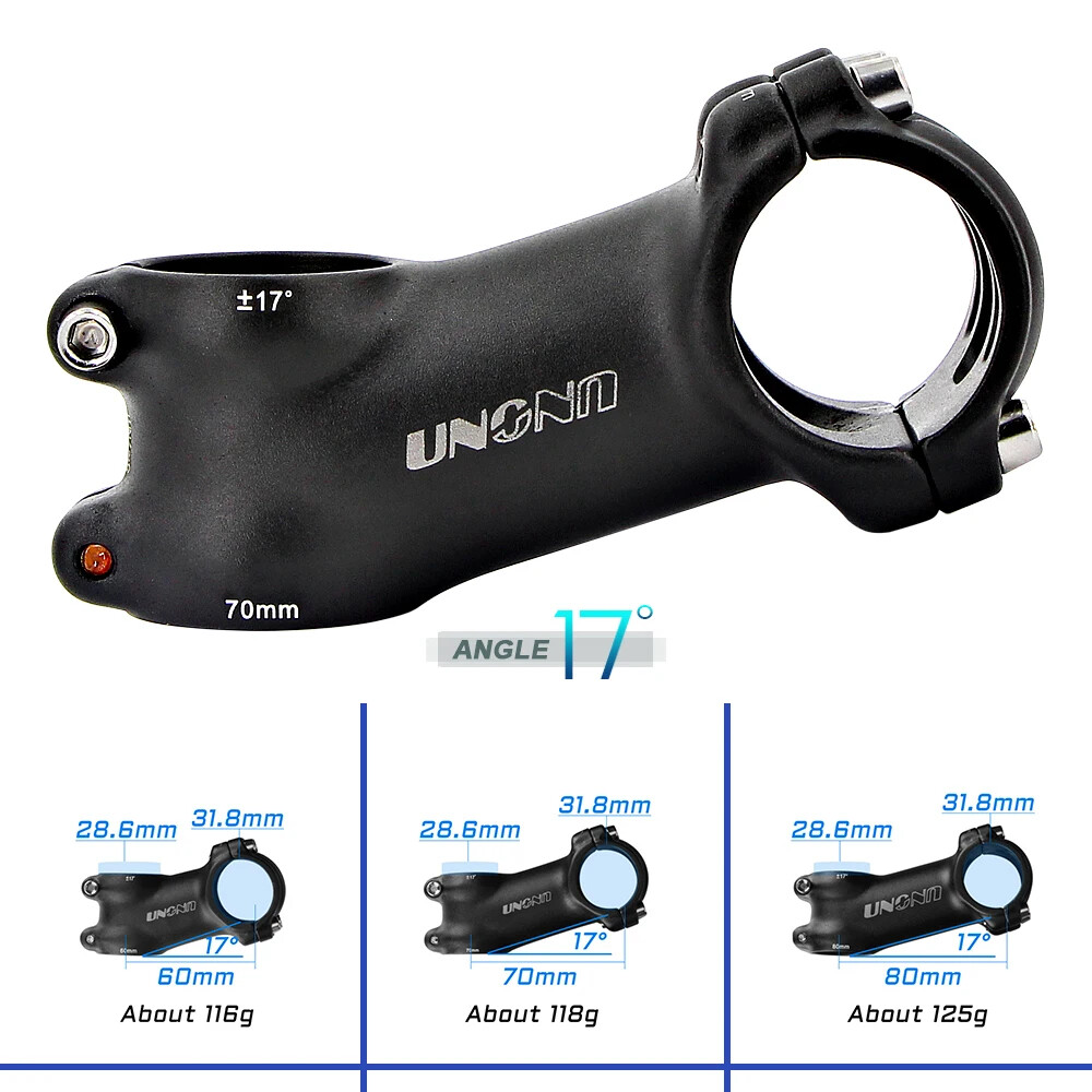 Ultralight Bike Stem Part 7 17 Degree Mountain Road Bicycle Stem 31.8mm 60-130mm