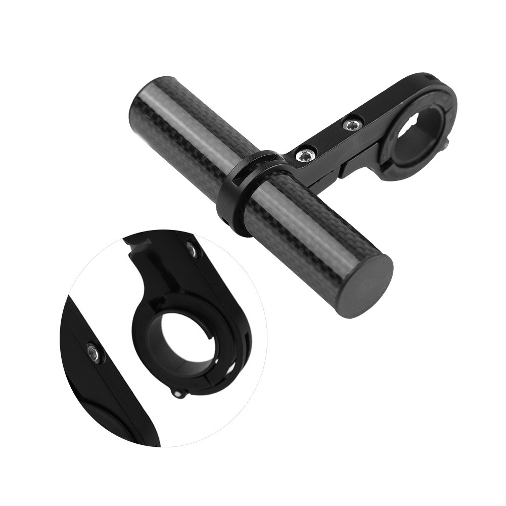 Bicycle Extension Frame Handlebars Accessory For Bike Lamp/Phone Holder (Black