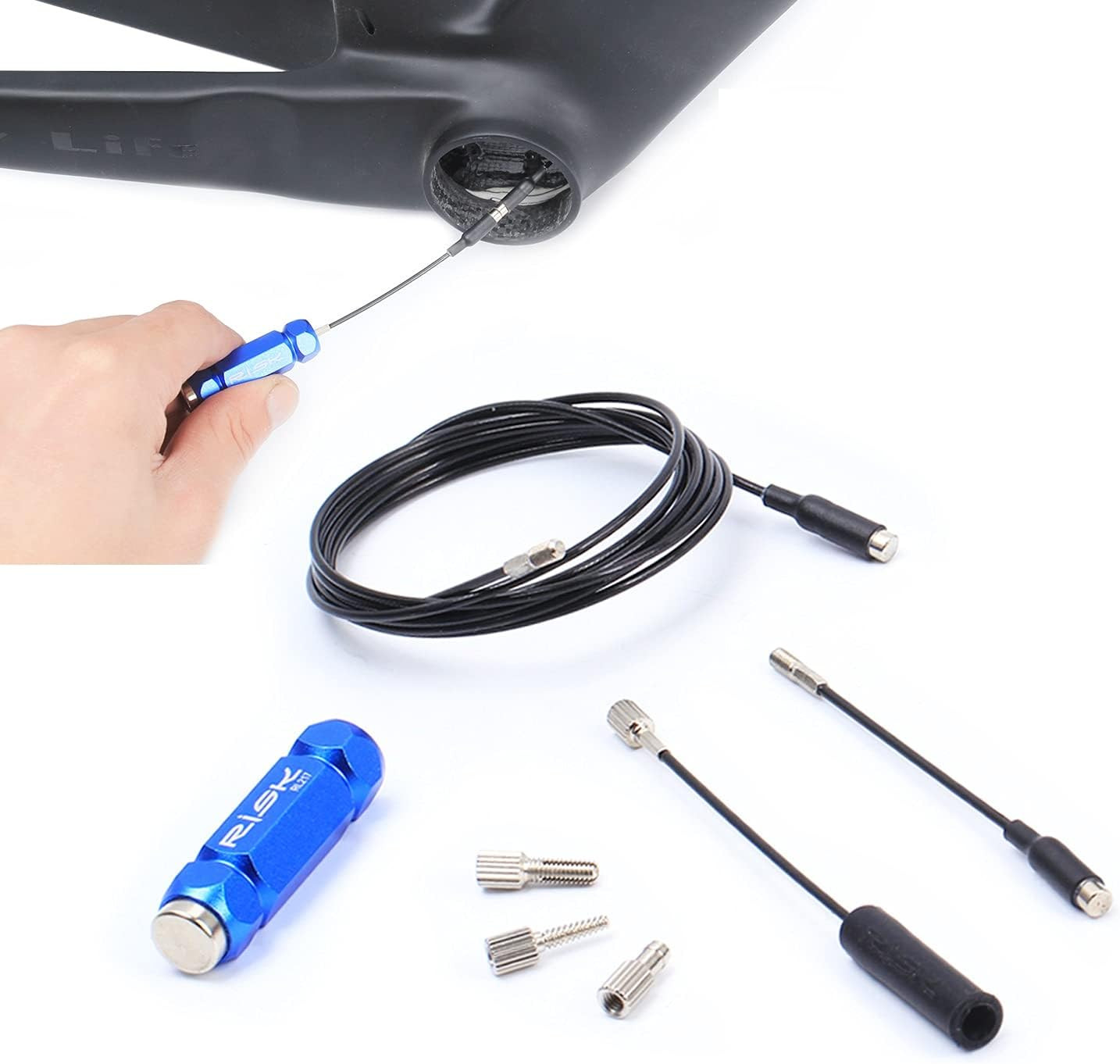 Bike Internal Cable Routing Tool Kit Compatible with 4-5.5mm Cable Housing, H…