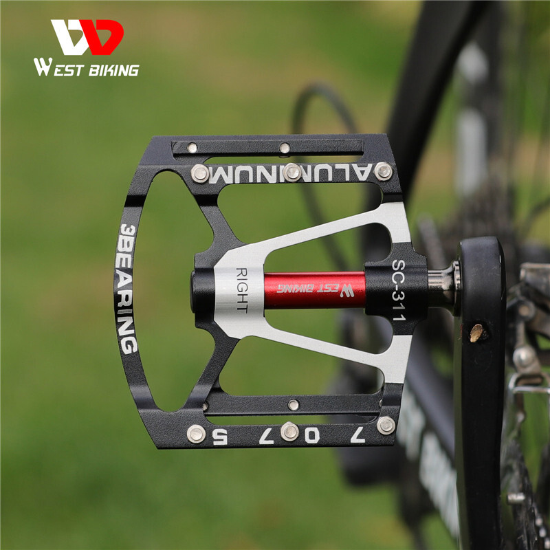 WEST BIKING Bicycle Pedals 3 Sealed Bearing Aluminum MTB Road Bike Pedal 9/16 in