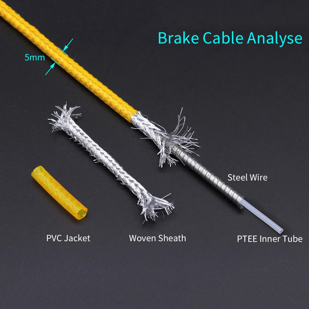 Weaving 3 Meters Bicycle Brake Cable Housing 5Mm Bike Shifting Brake Cable Line
