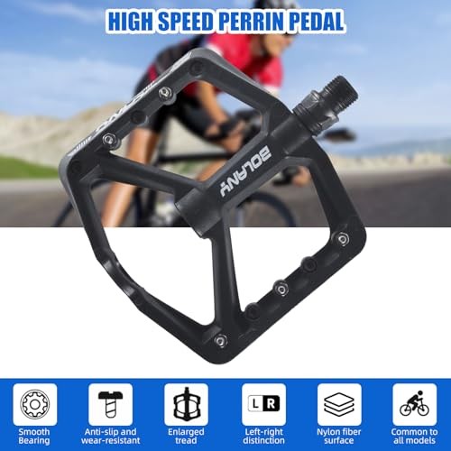 Mountain Bike/MTB Pedals Bicycle Flat Pedals Aluminum 9/16″ Sealed Bearing