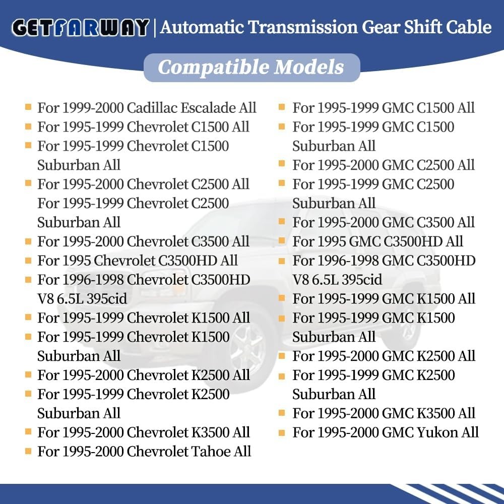 15037353 Automatic Transmission Gear Shift Cable Compatible with 1995-2000