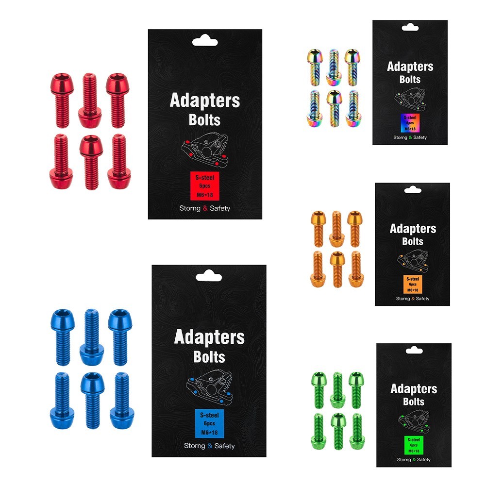 Disc Brake Screws MTB Bike Screws 15x9x1cm 6PCS/Boxed Bicycle Accessories