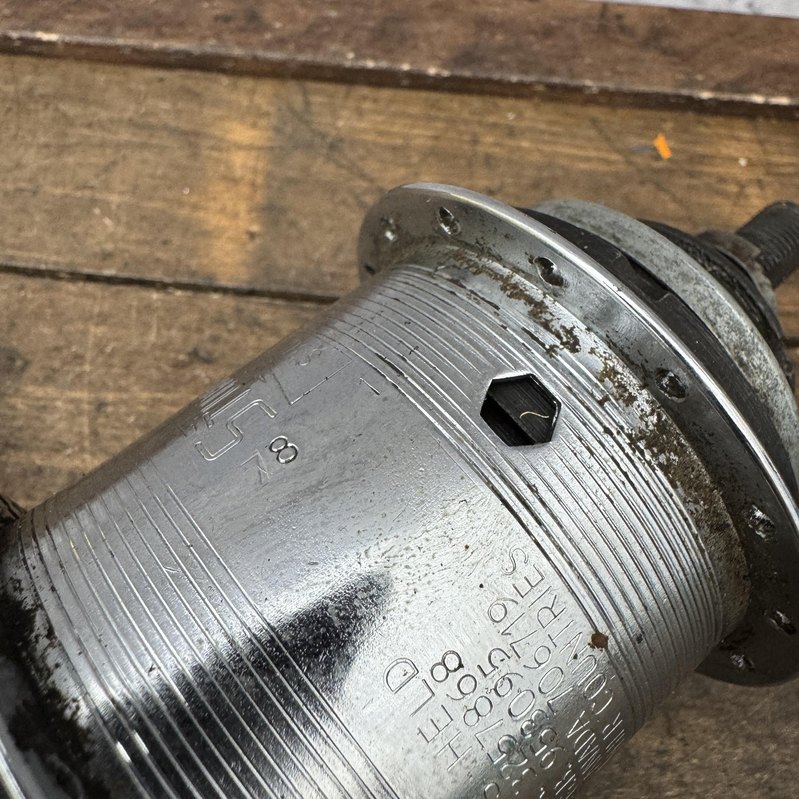 Vintage Sturmey Archer S3C 3 Speed Coaster Brake Rear Hub 28h 28 Bike Bicycle