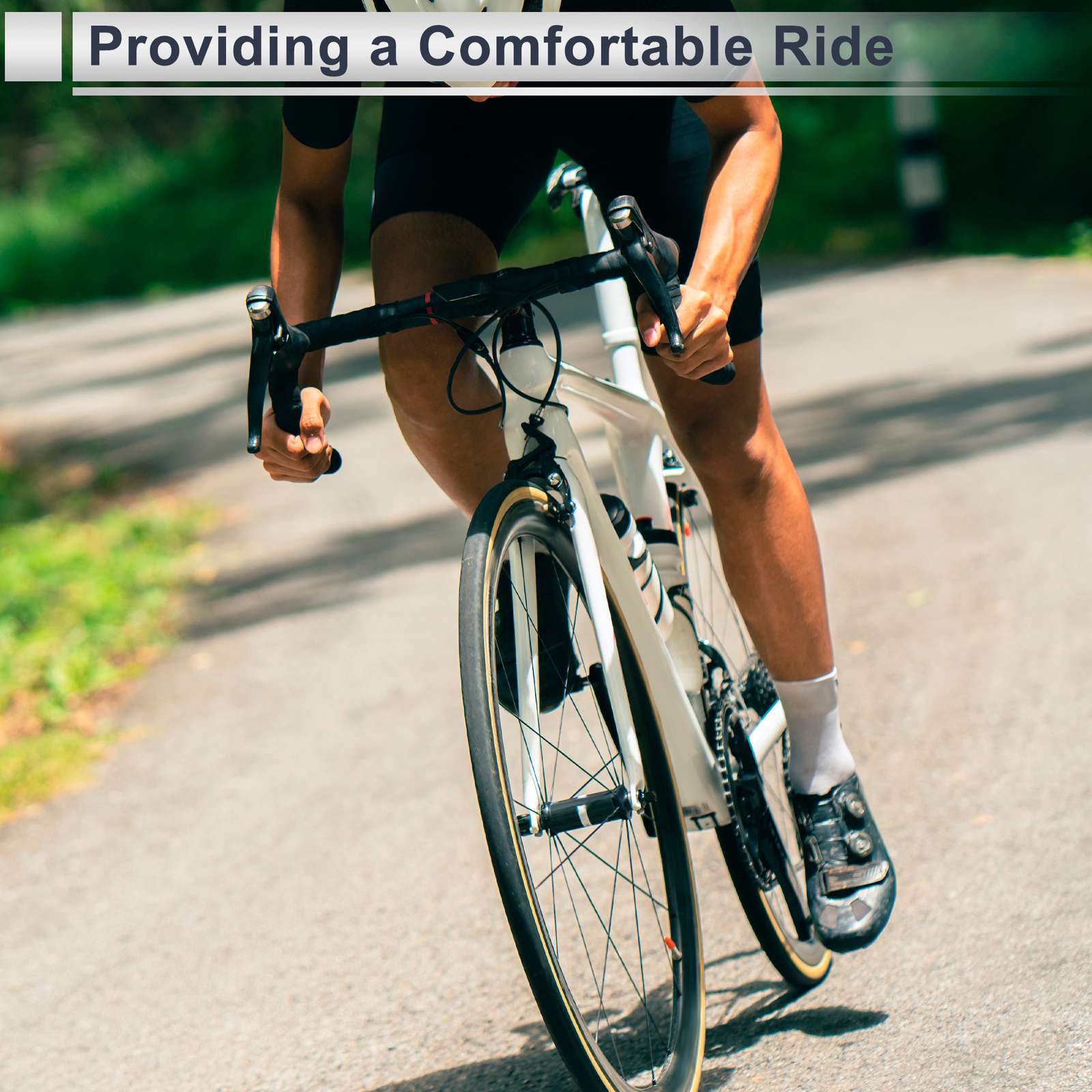 Bike Seat Posts 33.9x400mm Shock-absorbing Post Seat Silver Tone Aluminum Alloy