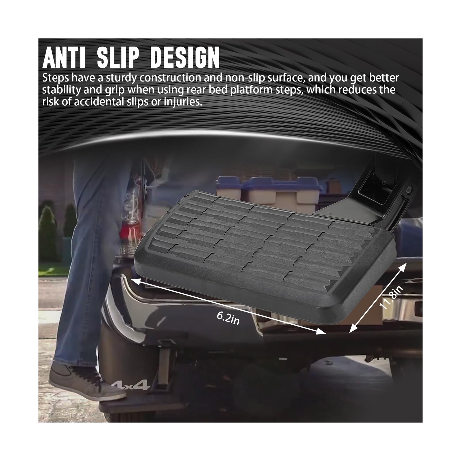 Rear Bed Step Retractable Bumper Truck Tailgate Step Compatible with Toyota T…