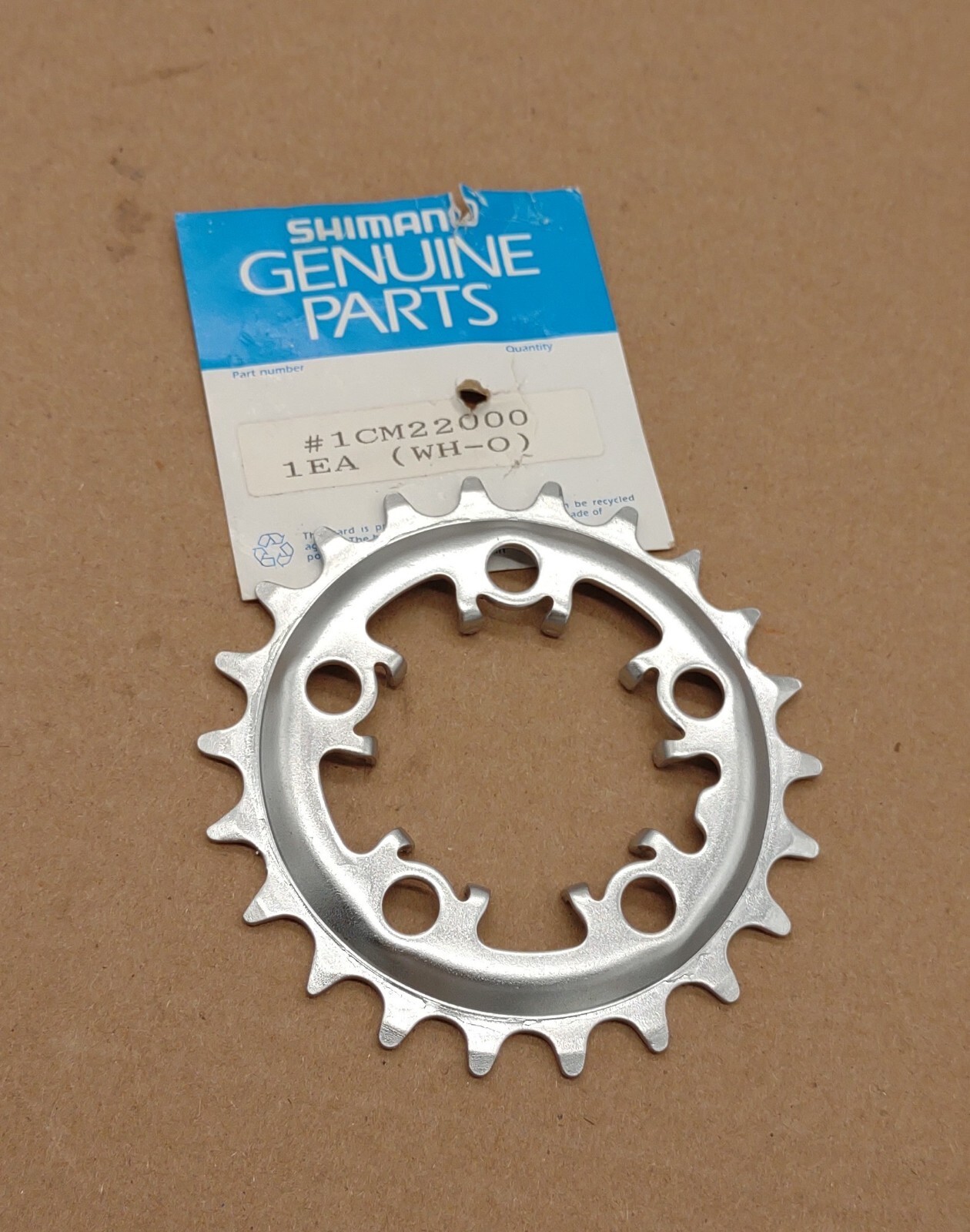 NOS Vintage Shimano Bike Chainring K-22 22 Tooth 58 mm Silver Bicycle New