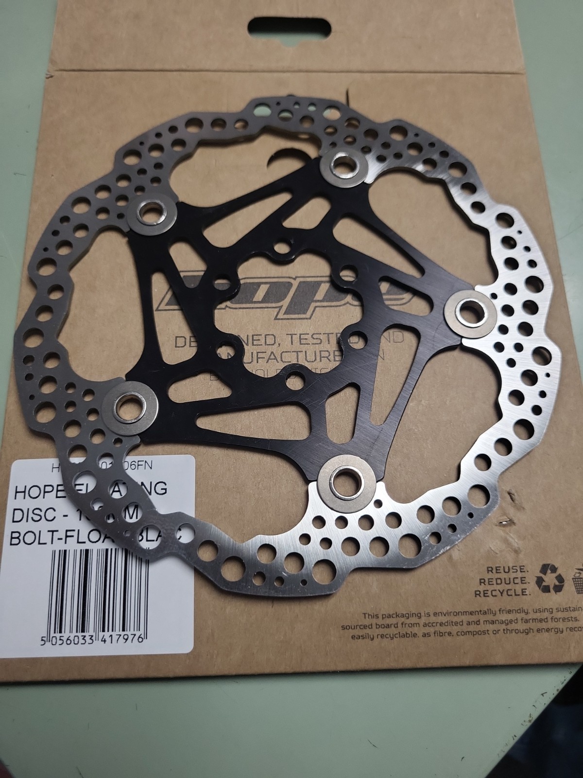 Hope Floating Disc Rotor 160mm Black Free USA Shipping Brand New