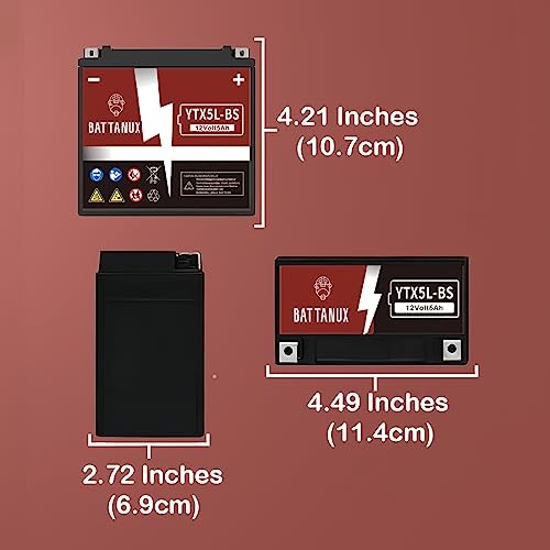 Battery & Motorcycle Battery, Sealed SLA/AGM 12V5Ah YTX5L-BS