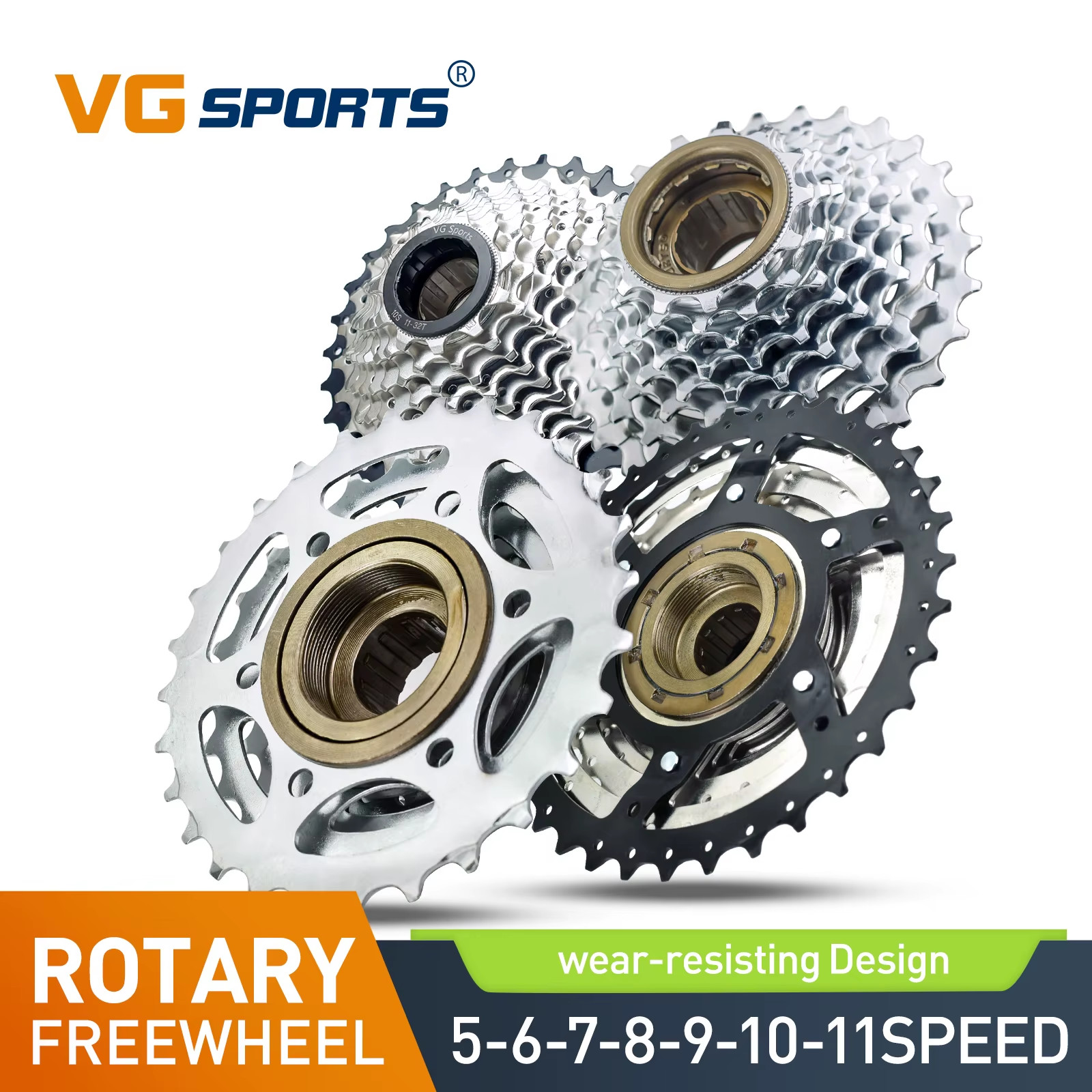 1Pc Bike Sprocket 5/6/7/8/9/10/11 Speed Thread Freewheel 14-28T 13-28/32T 11-32