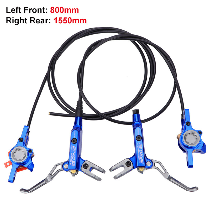 Mountain Bike Hydraulic Disc Brake Lever Set 2-Piston 800/1550mm Front/Rear/Set