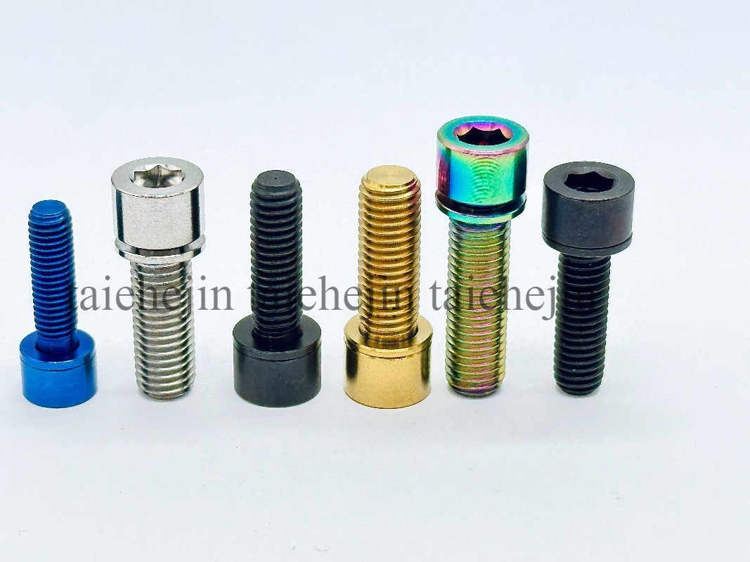 6pcs M8x20/25mm Titanium Socket Cap Head Bolts Screws Motorcycle Ti Bolt+Washers