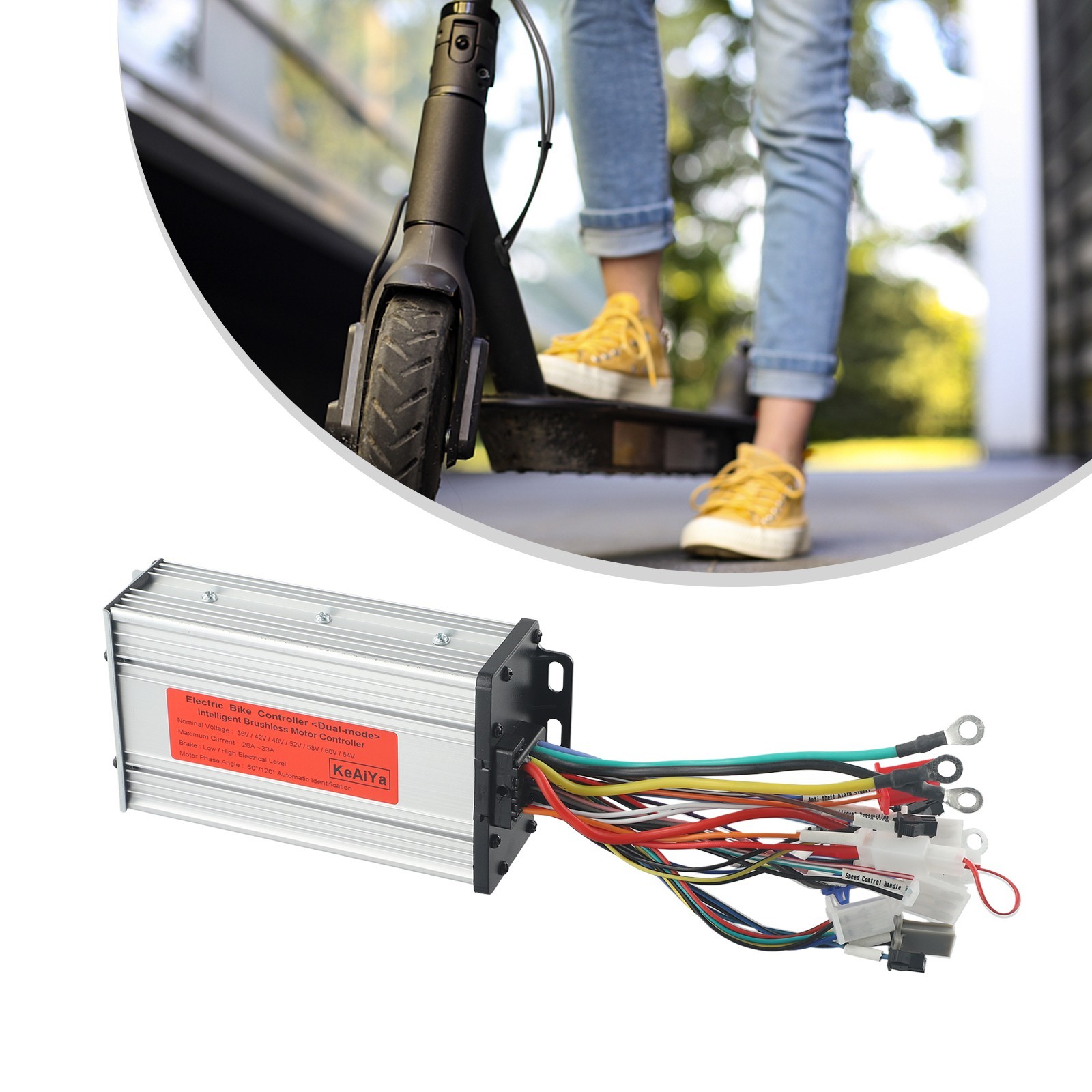 24V36V48V52V60V Intelligent Dual Mode Controller for Electric Bikes 500W 800W