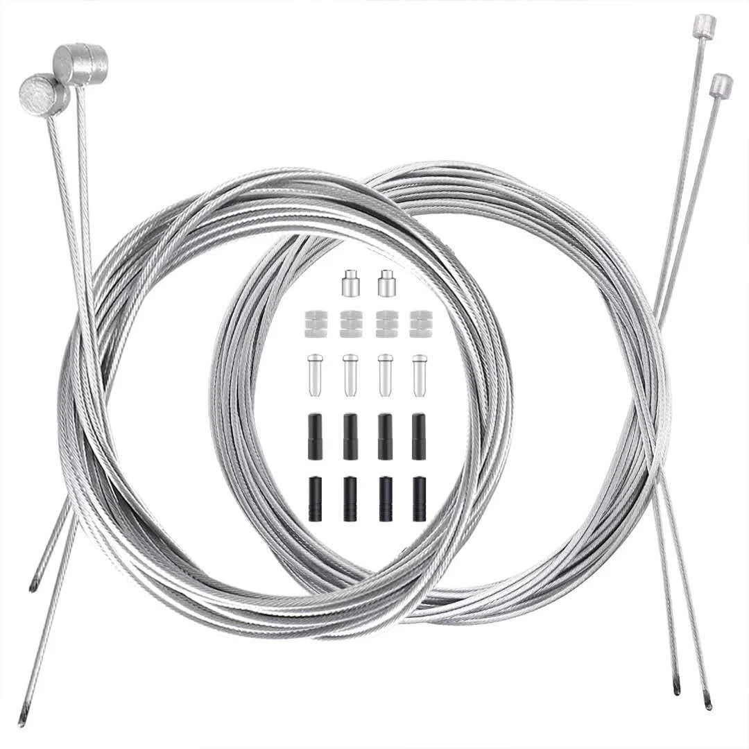 4PCS Bike Brake Cable Shifter Cable, Bicycle Gear Cable Wire for Mountain Bik…