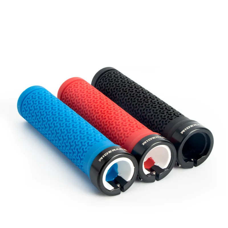 Premium Bike Handlebar Grips, Single Lock-on Professional Mountain Bicycle Ha…