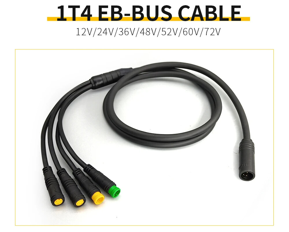 Ebike EB-BUS 1T4 Wiring Harness Cable for BAFANG BBS01 BBS02 BBSHD Mid Motor Kit
