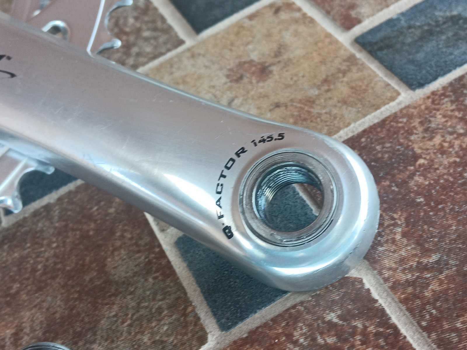 175mm 53/39 Campagnolo Athena 11 Ultra Torque Double Alloy Crankset Silver Campy