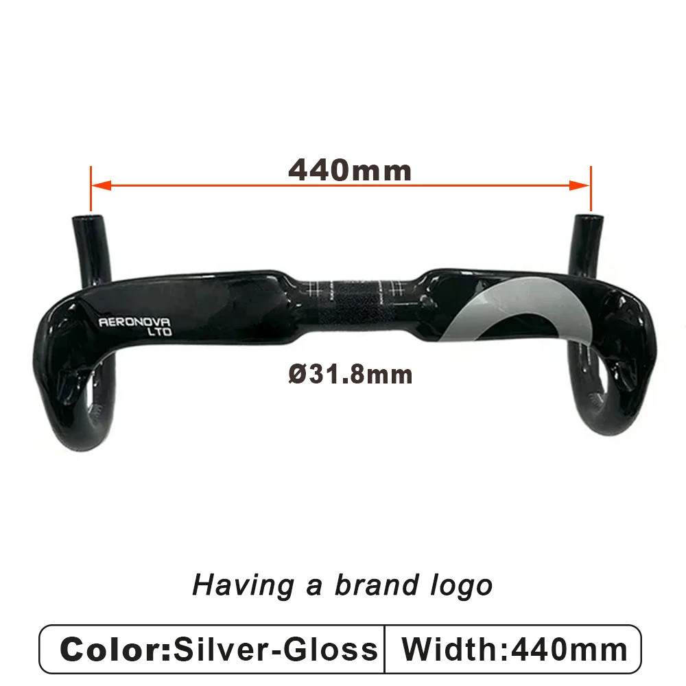 Road Bike Carbon Fiber Handlebar 31.8mm*400/420/440mm Bicycle Accessories