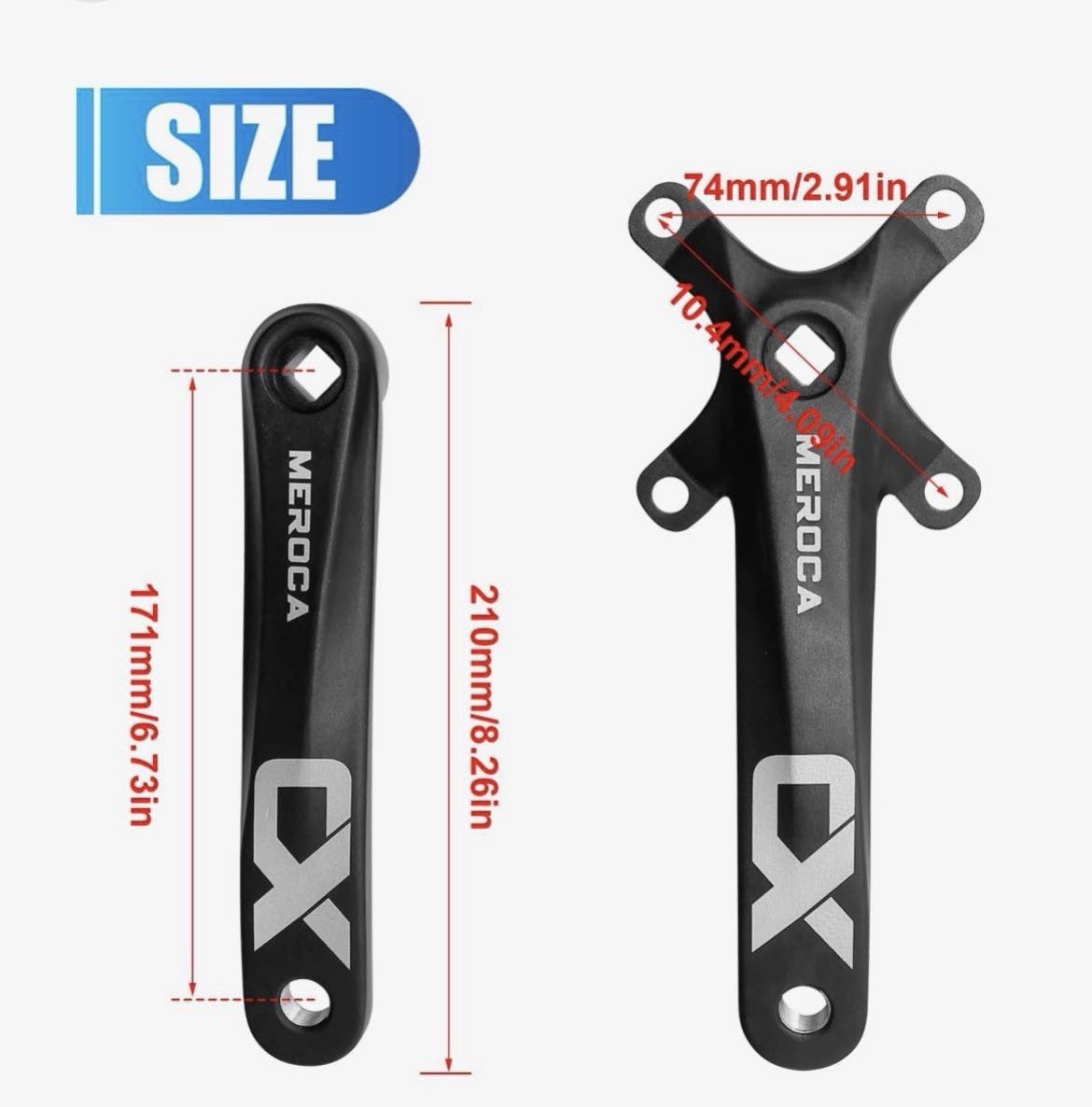 48t Mountain Bike Narrow Wide Teeth 104BDS Sprocket With Meroca Cranks