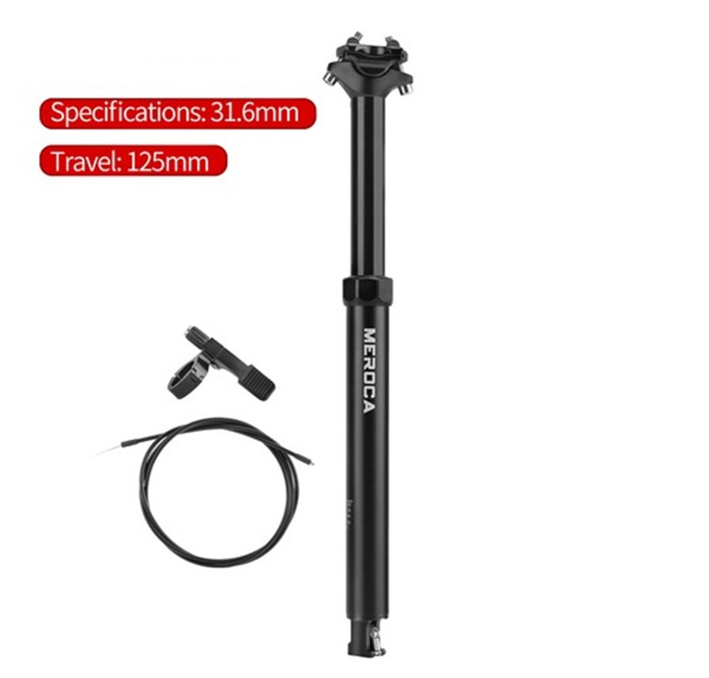 Bike Dropper Post MTB Seatpost Internal 425mm x 125mm 27.2/30.9/31.6mm