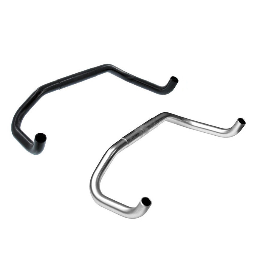 Nitto RB-021 Pursuit Bullhorn Drop Bike Handlebar Black / Silver 420mm TimeTrial