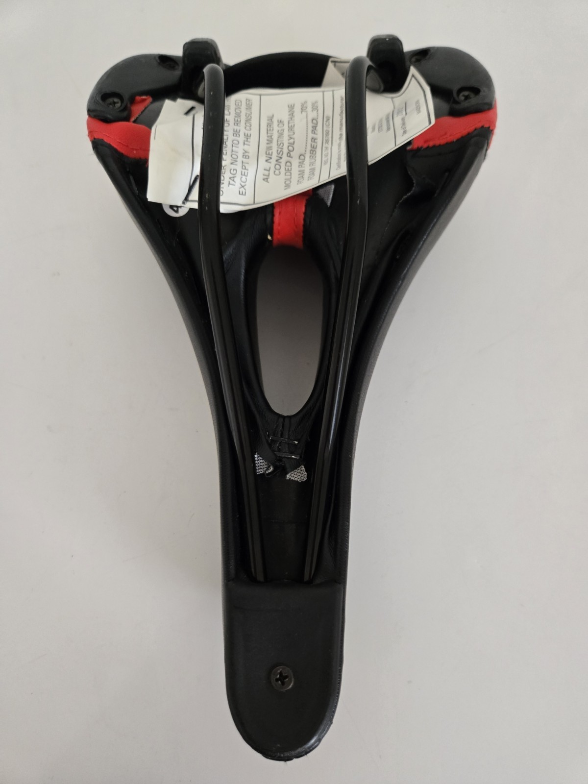 Schwinn Bicycle Seat 9.5 X 5.5” Red & Black Split Seat Hole In Center FREE SHIP